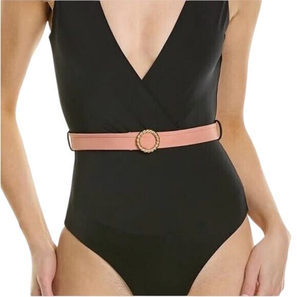 NWT Onia Michelle One-Piece Black Swimsuit with Belt – Sz. Small - Picture 3 of 4